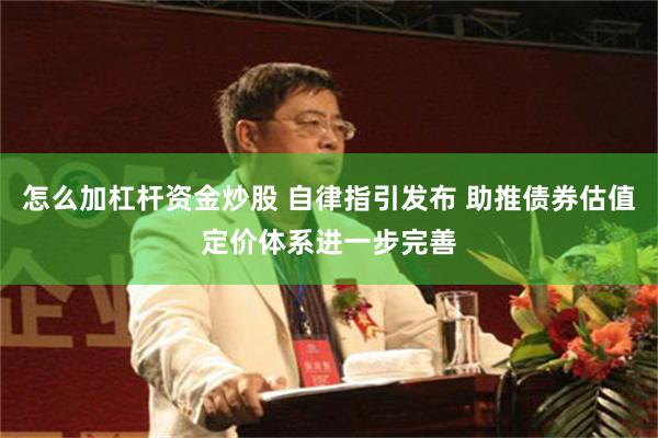 怎么加杠杆资金炒股 自律指引发布 助推债券估值定价体系进一步完善